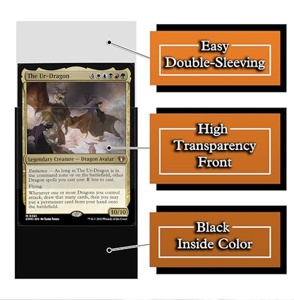 Ancient Brass Dragon Card Game Sleeves - 102 Pack - Compatible with MTG and Other TCGs - Perfect for MTG Dragon Commander Decks Like The Ur Dragon or Mirrym - color: Ancient Brass Dragon
