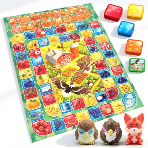 Farm Watch Cooperative Board Games for Kids Age 4-6 | 70+Farm Items Learning & Color Sorting Preschool Educational Card Games, Family Game Night Essential Ideal for kids - color: Farm Watch