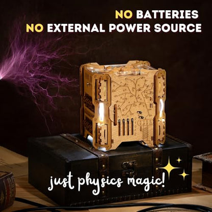 Puzzle Potato Tesla Box - Electronic Puzzle Box - Escape Room Game in a Box - Brain Teaser - 3D Wooden Puzzle for Adults - Money Puzzle Box for Cash Gift - Birthday GiftBox MoneyBox - color: Tesla Box