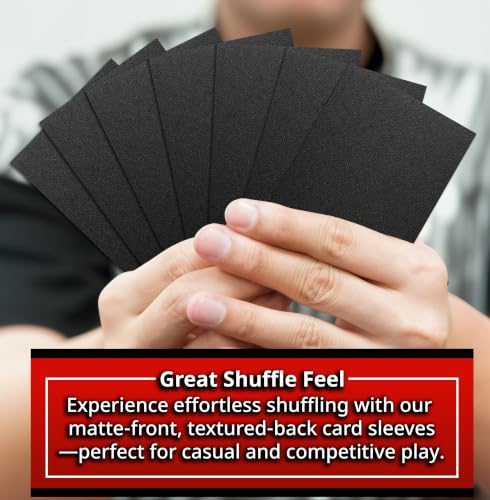 Card Sleeves – Perfect Fit for TCG, MTG, Giada Font of Hope & Angel Commander Decks - Premium Standard Card Sleeves for Magic The Gathering (Black) - color: Black