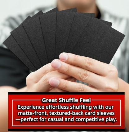 Card Sleeves – Perfect Fit for TCG, MTG, Giada Font of Hope & Angel Commander Decks - Premium Standard Card Sleeves for Magic The Gathering (Black) - color: Black