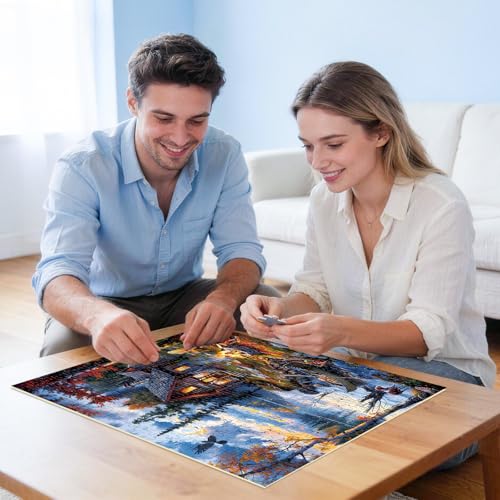 Puzzles for Adults 500 Pieces Coutryside Jigsaw Puzzle for Adults Autumn Puzzles Family Challenging Puzzle Games Great Gift Unique Brain Teaser for Puzzle Enthusiasts, 20.5 x 15 - style: Coutryside Puzzle