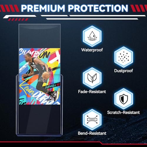 Card Sleeves Hard Plastic, 3"X 4", 200ct (100 Hard + 100 Soft) | Hard Sleeves Card Protectors for Standard Size Trading Sports Baseball Football Game Cards