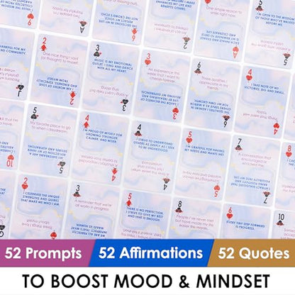 Mind Brain Emotion 52 Essential Gratitude Attitude: Journal & Conversation Cards to Boost Mood & Mindset - Empowering Prompts, Self-Help Affirmations, and Insightful Quotes - for Kids & Adults - style: Gratitude Attitude