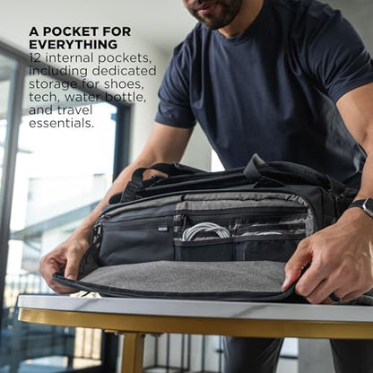 NOMATIC 40L Travel Bag- Convertible Duffel/Backpack, Carry-on Size, Everyday Use Laptop Bag, TSA Compliant - color: Navy