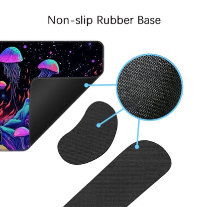 Desk Mat, Large Gaming Mouse Pad with Wrist Rest, 4 in1 XXL Mouse pad+Keyboard Wrist Rest+Mouse Pad Wrist Support+Cup Coaster Set, Ergonomic Desk Pad for Home Office,Spaceman - color: 87