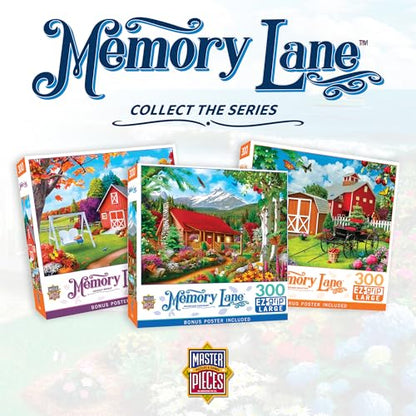 MasterPieces 300 Piece EZ Grip Jigsaw Puzzle – Coastal Getaway Beach Scene – Large Piece Puzzles for Seniors, Adults, and Family – Eco-Friendly, Non-Glare Finish, Relaxing 18" x 24" Puzzle - size: 300 Piece