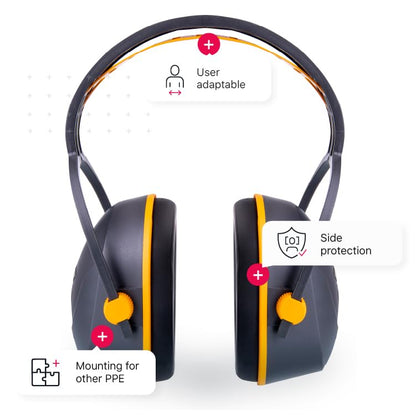LIBUS L340 Hearing Protection, Noise Reduction Earmuffs, NRR 26db, Shooting, Construction, Comfortable Adjustable Headband, Washable Earmuff, Great Fit For Adults