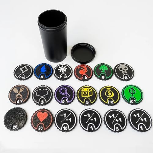 Life Counter with Plastic Box, 18Pcs Spindown Counter Starter Set, Health Tracker Life Counter, Dice Accessories, Compatible with MTG, TCG, Cards Gaming Accessories (Three Starter Sets) - color: Three Starter Sets