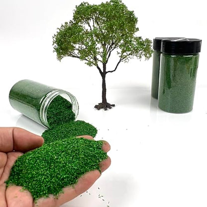 Multicolor Leaf Model - 300ml Miniature Scenery Material for Train Railway, Diorama, Car Scene & Scale Landscape Layouts (Summer Green) - color: Summer Green