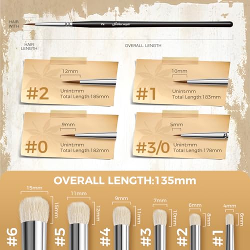 Golden Maple Drybrush Miniature Paint Brushes -10pcs Micro Detail Paint Brush Set, Small Fine Detail Brushes for Acrylics, Watercolors & Paint by Number, Figurine - style: 10GP