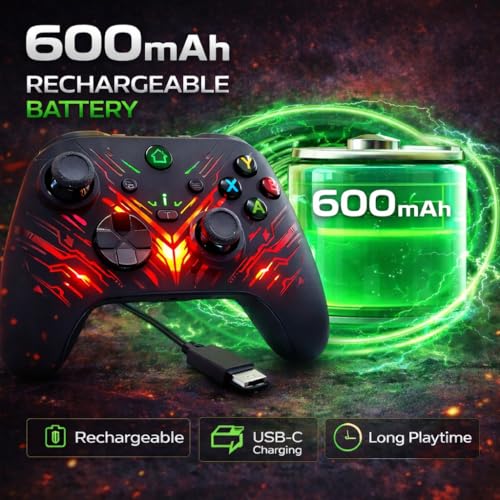 SWVOE X box 1 Controller, Gaming Remote for all series of X-box One Host and PC Win10+ with Programming Buttons, Turbo, LED Light, Firmware Upgrade Required From Third Party