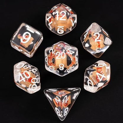 UDIXI Polyhedral Dice Set D&D, Mimic Chest DND Dice Set for Tabletop Games | Velvet Storage Bag, DM Gift, for Dungeons and Dragons Role Playing Games Board Games - color: Mimic Chest