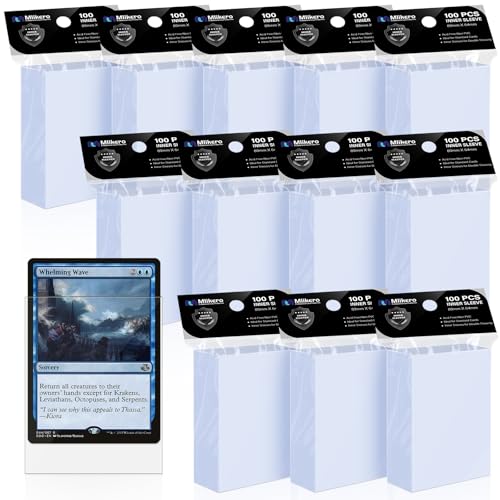 1200 Pack Card Sleeves, Perfect Fit Inner Sleeves Ideal for Double-Sleeving, Trading Card Sleeve Compatible with MTG, TCG, Gaming Cards - color: Clear, size: 1200 Pack