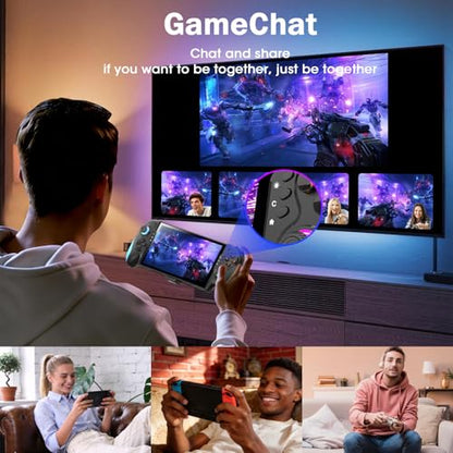 Saitake Switch 2 Controller, Ergonomically Designed Replacement for Switch 2 Pro Controller with 9-Axis Gyro, Native C-Key Chat Function,6 Game Card Slots,RGB Lighting, Turbo, Macros and Other Features