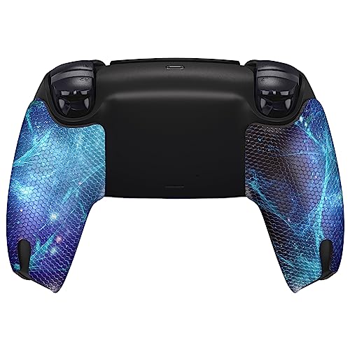 eXtremeRate PlayVital Anti-Skid Sweat-Absorbent Controller Grip for ps5 Controller, Professional Textured Soft Rubber Pads Handle Grips for ps5 Controller - Blue Nebula PFPJ132 - color: Blue Nebula