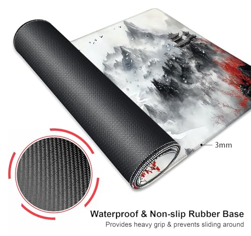 Large Mouse Pad, Desk Mat Computer Keyboard Pad Non-Slip Rubber Base Waterproof with Stitched Edges for Laptop Gaming, Office & Home 31.5 x 11.8 Inch (XL-11) - color: Xl-11