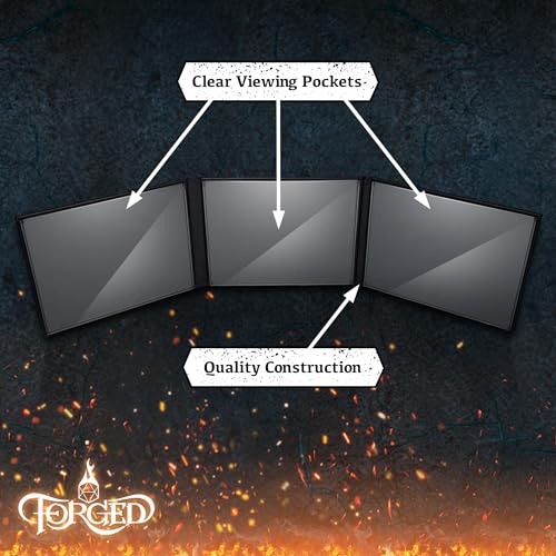 Game Master Screen - 38.5in Landscape DM Screen Compatible with Dungeons and Dragons and Other TTRPG - Faux Dragon Skin with Clear Dry Erase 8.5 x 11 Pockets - Slipcase Stores with DND Books - Black - color: Landscape Black