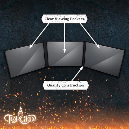 Game Master Screen - 38.5in Landscape DM Screen Compatible with Dungeons and Dragons and Other TTRPG - Faux Dragon Skin with Clear Dry Erase 8.5 x 11 Pockets - Slipcase Stores with DND Books - Black - color: Landscape Black