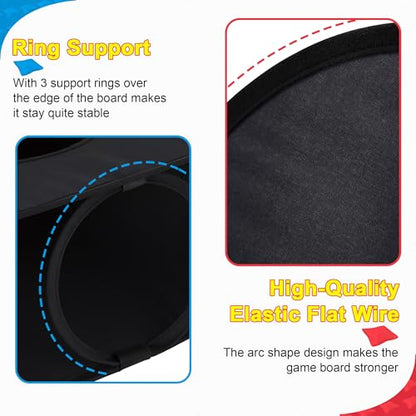 Himal Portable Cornhole Board Set, Foldable 3 x 2 Ft | 8 Toss Bags, Carrying Case, Outdoor Lawn Toss Boards, For Backyard, Camping, Tailgating and Beach