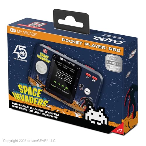 My Arcade Space Invaders Pocket Player Pro: Portable Gaming, 2.8" Screen | Classic Arcades, Retro Handheld Games, Birthday Gifts - style: Space Invaders