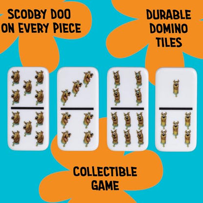 AQUARIUS Scooby-Doo Family Double 6 Dominoes Game – 28 Cartoon Tiles Featuring Scooby Doo – Easy Matching Game for Kids & Adults – Official Scooby-Doo Merchandise