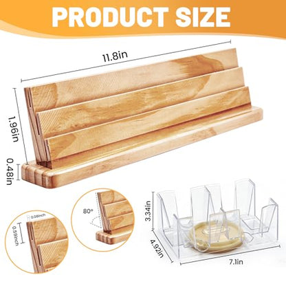Wooden Playing Card Holders with Rotating Tray, Hands-Free Card Organizer | Rotating card holder set keeps hands free during Canasta, Bridge & Rummy games. Great for seniors, adults and kids