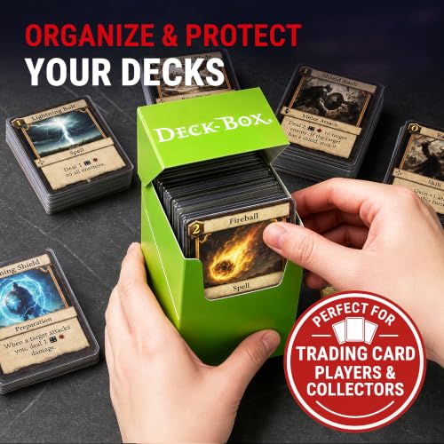 Ultra Pro Multicolor Deck Box – TCG Card Storage Box for Pokemon, Magic The Gathering & YuGiOh – Holds 80 Sleeved Cards, Archival Safe Polypropylene & Self-Locking Lid Deck Storage – 5 Pack
