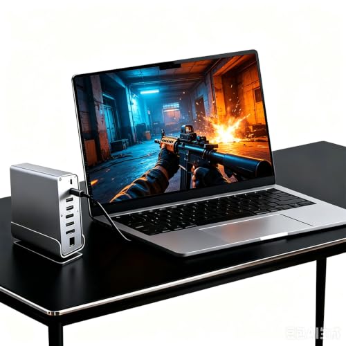 Docking Station for Asus TUF Gaming A17 A18 A15 A14 F15 F17 Dash 15 F15 Gaming Laptop,15-in-1 USB C with 360 ° Rotating Base, 2 * 4K HDMI and 1*DP, 10Gbps USB Port Transfer, RJ45, Audio, SD/TF