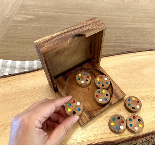 Circles Color Match challenging Wooden IQ Puzzle Fun Play Brain Teaser Game for Adults and Teens - style: Circles Color Match
