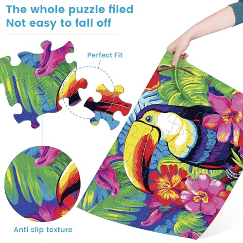 6 Packs 36 Pieces Large Puzzles for Seniors,Dementia Puzzles for Elderly Adults,Jigsaw Puzzles for Adults Seniors with Alzheimer's Dementia with 3 Storage Bags - style: Leopard Toucan Bike
