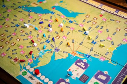 Capstone Games Age of Rail: La Pampa and Allegheny Expansion Railway Strategy Board Game for Ages 14+ | 3 to 6 Player Economic Route Building Train Network Game | Strategic Rail Gameplay | 60 Min Play - color: La Pampa & Allegheny Expansion