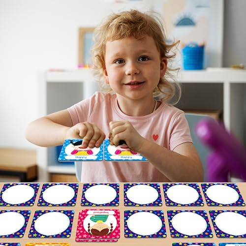Hebayy 72 PCS Emotions Matching Game, 36 Pairs Feelings Memory Matching Cards Emotional Learning Activities Calm Down Corner Supplies for Baby Toddler Pre-K Preschool Kindergarten Autism ADHD - style: Emotions