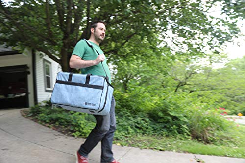 Board Game Bag - [Backpack/Shoulder Strap/Luggage Slip] - Padded Board Game Carrier (Ruby Red) - color: Ruby Red
