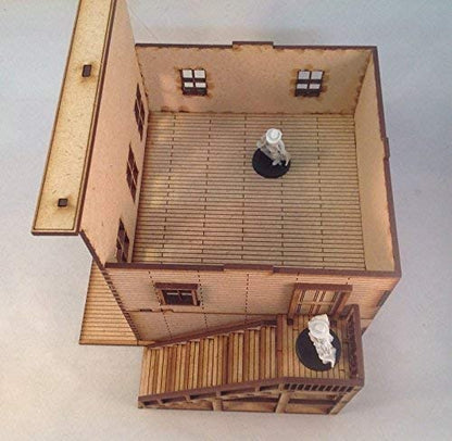 Hotel Brothel Western Building MDF Kit 28mm Terrain Scenery Old West