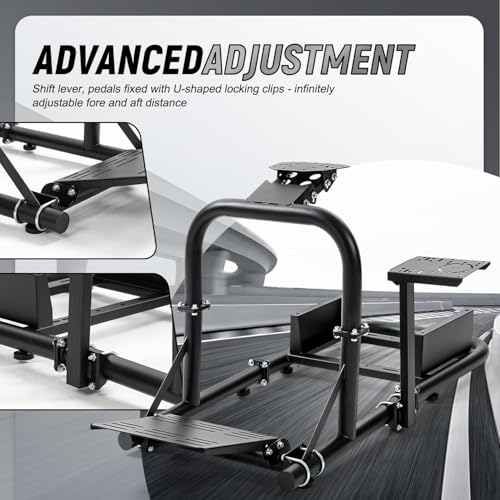 Marada Racing Simulator Cockpit Fit for Logitech G27 G29 G920 G923, for Fanatec, for Thrustmaster T300RS T500R, Upright Stable Sim Racing Cockpit, without Wheel Pedal Shifter Seat