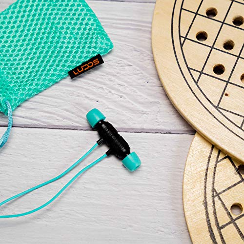 LUDOS Ultra Wired Earbuds in-Ear Headphones, 5 Years Warranty, Earphones with Mic, Noise Isolating Ear Buds, Memory Foam for iPhone, Samsung, School Students, Kids, Women, Small Ears - Turquoise - color: Turquoise, style: 3.5 mm