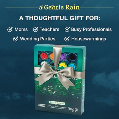 A Gentle Rain – Bloom Edition – Calming Tile-Laying Puzzle Game with 3D Lotus Blossoms – Mindful Solo, 2-Player, or Cooperative Play in 15 Min – Premium Tactile Board Game, Giftable & Family-Friendly
