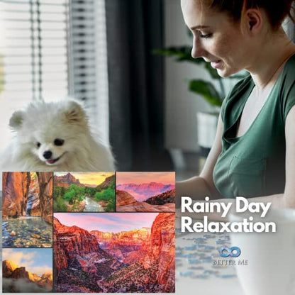 Zion National Park Puzzle 1000 Piece Jigsaw for Adults | Featuring Mount Zion Canyon & more, USA national park puzzle for national park lovers - style: Zion Puzzle 1000pc