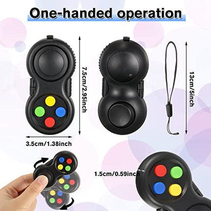 Woanger 24 Pcs Pad Classic Retro Controller Game Pad Controller Handheld Sensory Educational Toy for Relieving Stress ADHD ADD OCD Autism Anxiety(Solid Style)