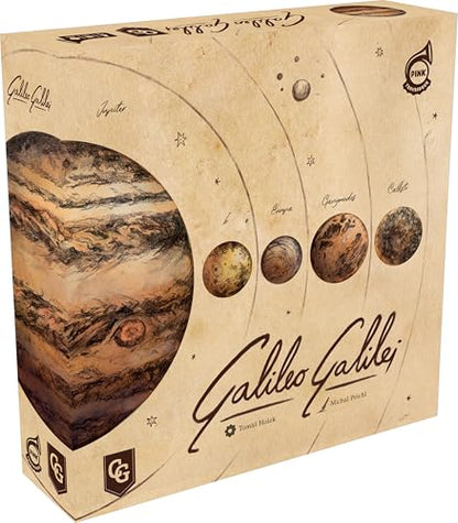 Capstone Games Galileo Galilei Strategy Board Game for Adults & Family,1-4P | Euro-Style Astronomy Strategy Board Game, Educational Space Exploration Game, Historical Scientific Game for Ages 14 - style: Galileo Galilei