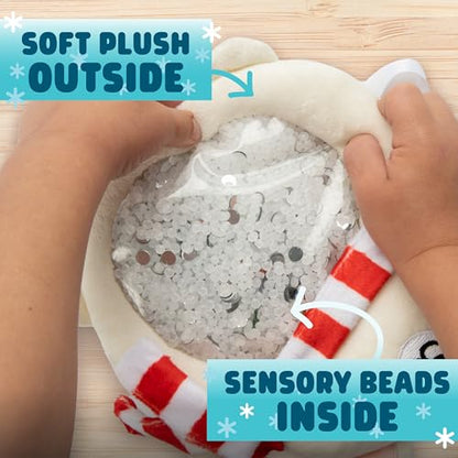 Chuckle & Roar Seek & Find Polar Bear Plush, Toddler Travel Toys, Ages 3+ | No-Reading Play, Back Pouch Storage, 25 Hidden Treasures, 40 Picture Challenges, Toddler Sensory Toys - style: Polar Bear
