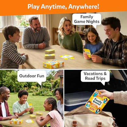 Family Banter Card Game – Fun Conversation Game for Family Game Night | Interactive & Hilarious Card Game with 148 Question Cards, Travel Game for Kids, Teens & Adults, Ages 8, 9, 10 & Up