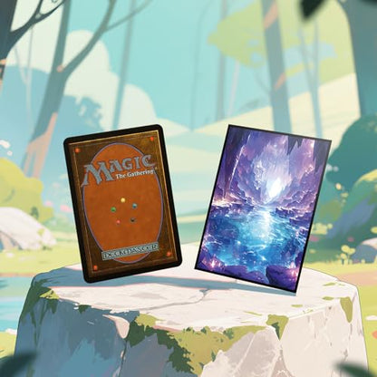 MTG Card Sleeves - Underground Sea(Blue Black) - Fantasy Dual Lands Series - Ultra Clear Front & Matte Finish Back, 100 Count Standard Size TCG Art Sleeves for Magic The Gathering - color: Underground Sea(blue Black)