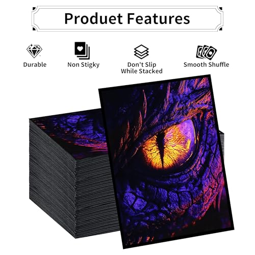 MTG Card Sleeves, Ultra Clear Front & Matte Finish Back, 100 Count Standard Size Matte Art Sleeve for Magic The Gathering - color: Dragon's Eye