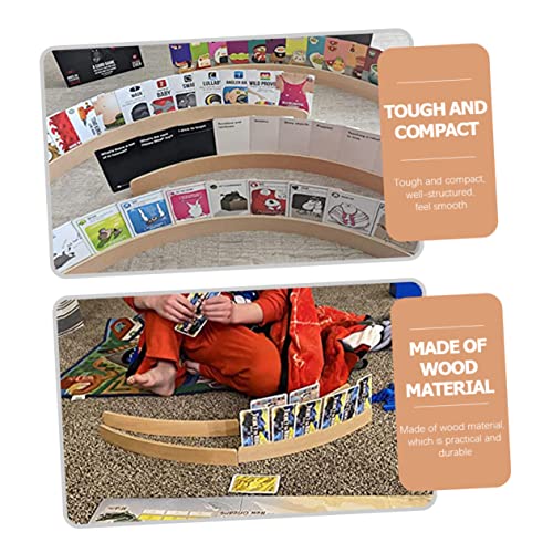 MAGICLULU Wooden Playing Card Holder Rack Base Display Stand for Game Cards for Family Games and Parties