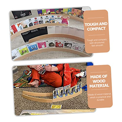 MAGICLULU Wooden Playing Card Holder Rack Base Display Stand for Game Cards for Family Games and Parties