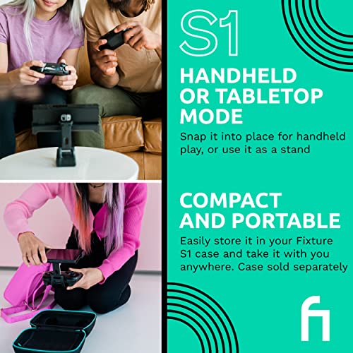 Fixture S1 Gaming Console Monitor and Controller Mount Compatible with Nintendo Switch and Pro Controller, Adjustable Video Game Holder Stand Clip, Gray - size: S1 - For Switch (2017)