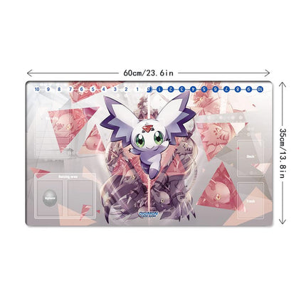 New DTCG Duel Playmat Digimon Diaboromon Trading Card Game TCG CCG Mat Pad + Free Bag (ZD002-667-SM)