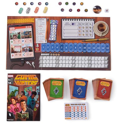 Spin Master Games, Marvel Comic Hunters, Comic Collecting Strategy Card Game for Fans of Marvel Rivals & Action Movies, 1-4 Players, for Ages 14 & Up - color: Marvel Comic Hunters